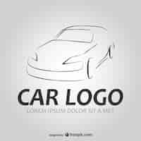 Kostenloser Vektor auto-auto-logo vektor
