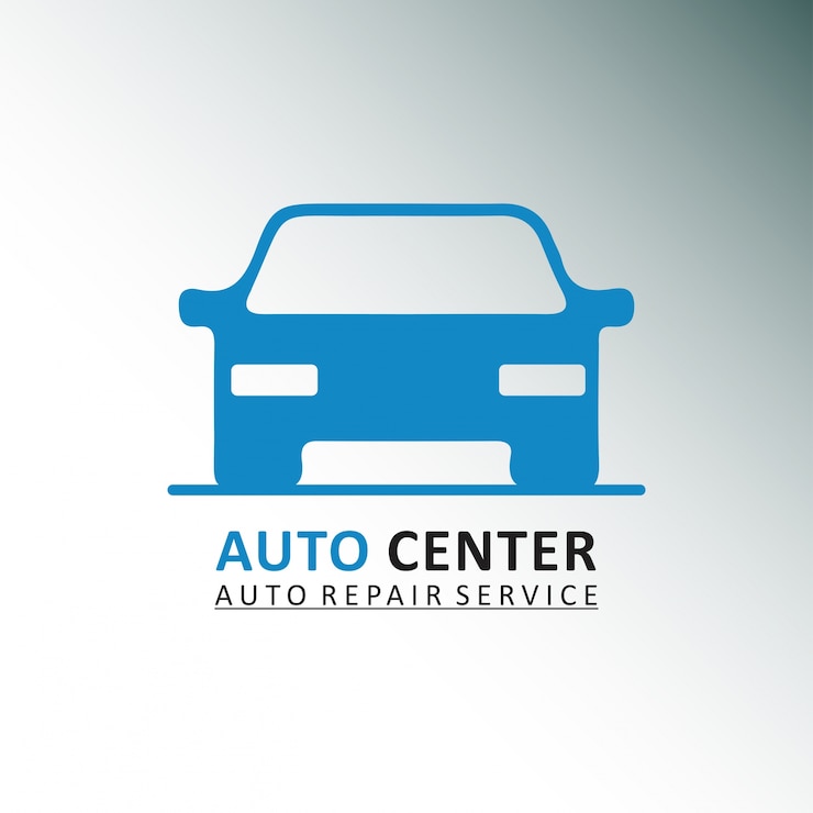 Kostenlose Vektor auto center auto repair service gear icon mit tools und auto gelben hintergrund