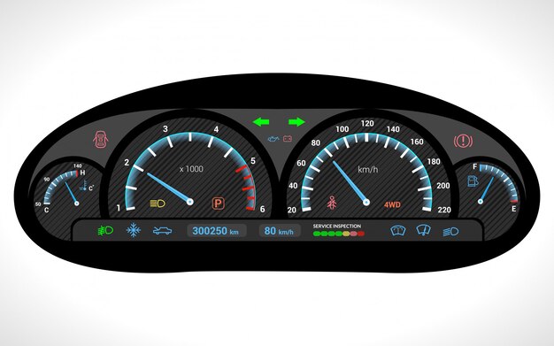 Auto-Dashboard isoliert