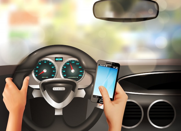 Auto innerhalb des realistischen Konzeptes