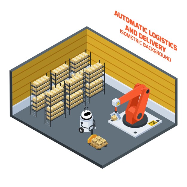 Automatische Logistik Lieferung Isometrische Zusammensetzung