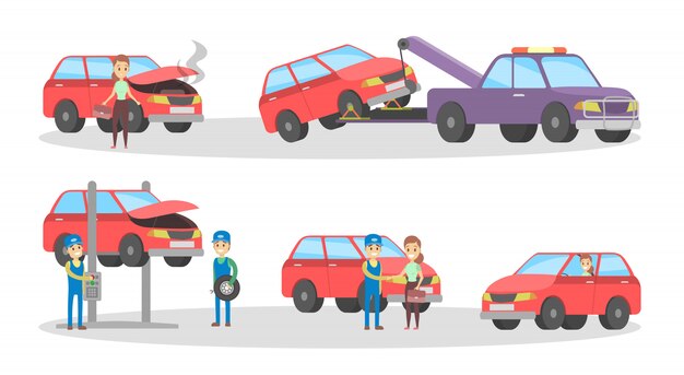 Kostenlos Vektor Auto Service Plakat