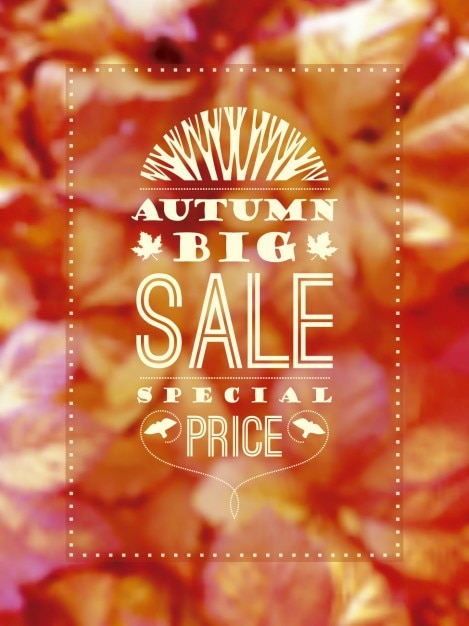 Autumn sale schriftzug