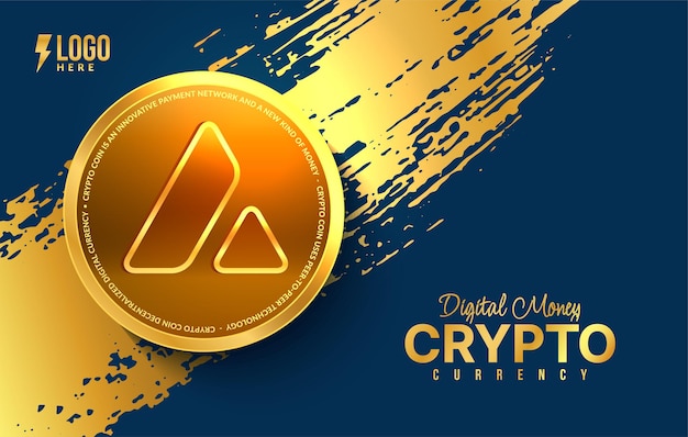 Avalanche avax kryptowährungshintergrund digitaler geldwechsel der blockchain-technologie crypto c