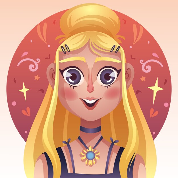 Avatar-Illustration mit Farbverlauf