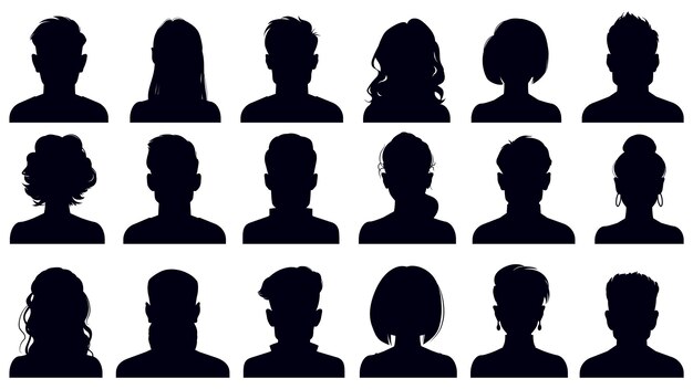 Manner Silhouetten Im Anzug Kostenlose Vektor