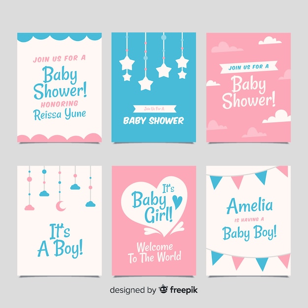 Baby-dusche-karten-set