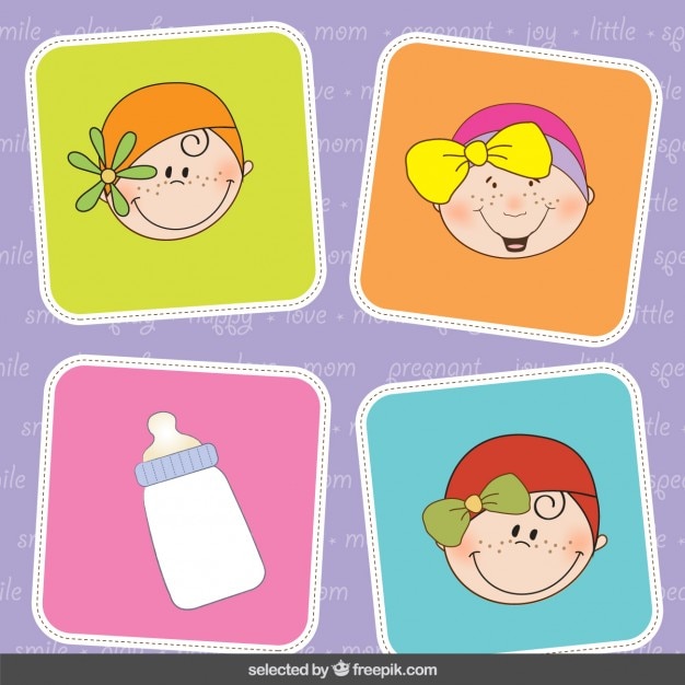 Babydusche niedliche sticker