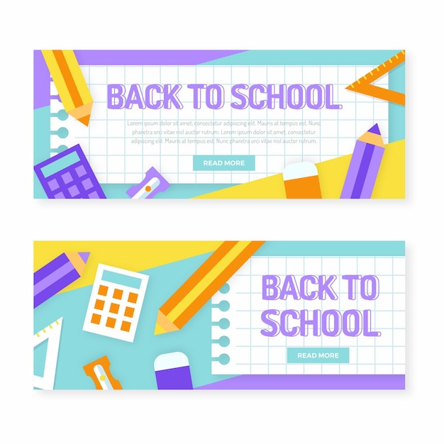 Back to school banner vorlage