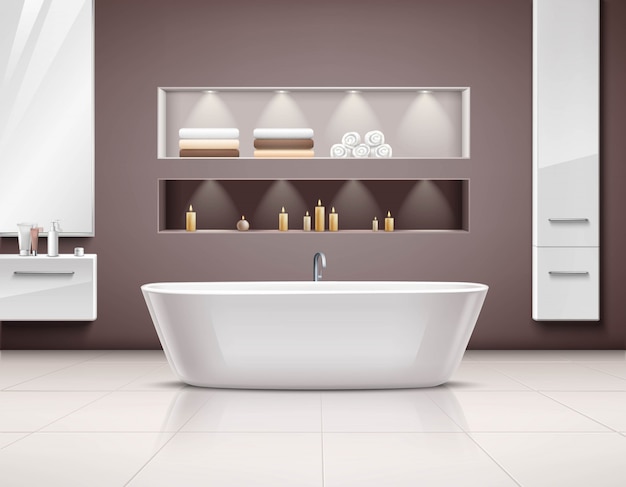 Badezimmer Interieur realistisches Design
