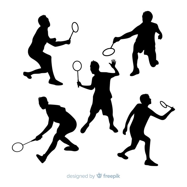 Badmintonspieler-Schattenbild collectio