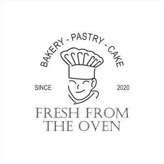 Bäckerei chef logo design vorlage idee
