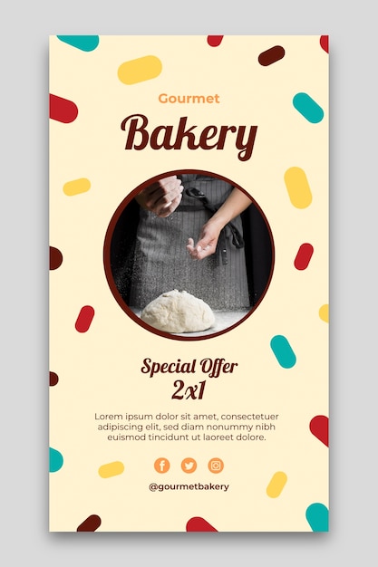 Bäckerei instagram story design