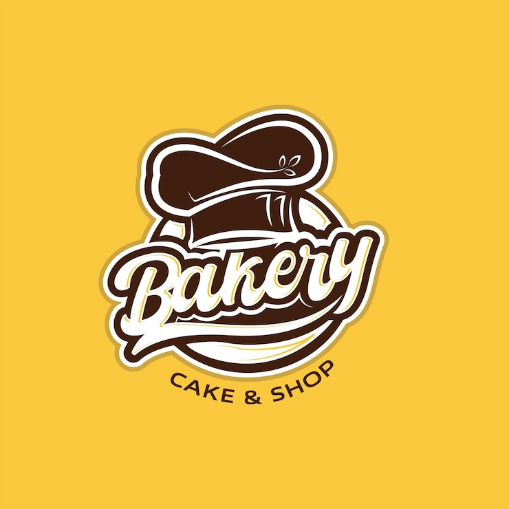 Kostenlose Vektor bäckerei-shop-logo-emblem-vorlage