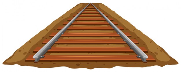 Bahngleis am Boden