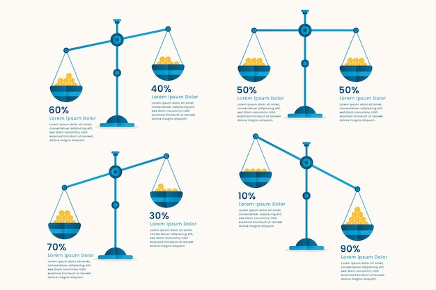 Kostenloser Vektor balance infografiken design