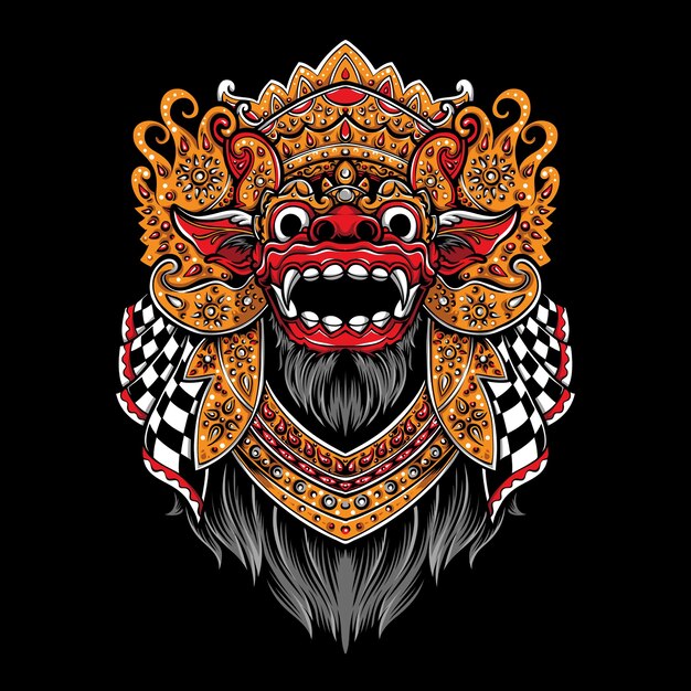 Balinesische Barong-Vektorlogoillustration