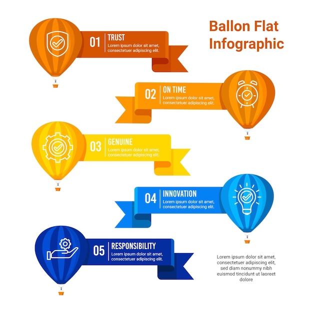 Ballon-infografik-konzept