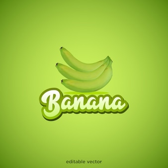 Bananensymbol im 3d-stil