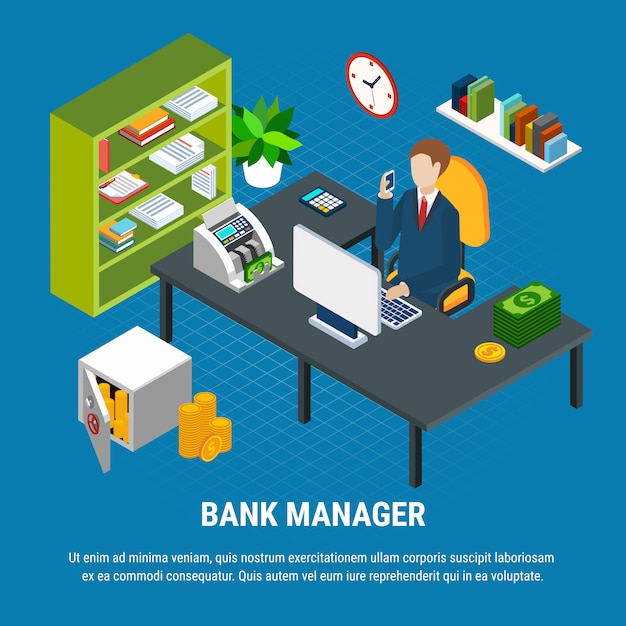 Banking manager isometrische zusammensetzung