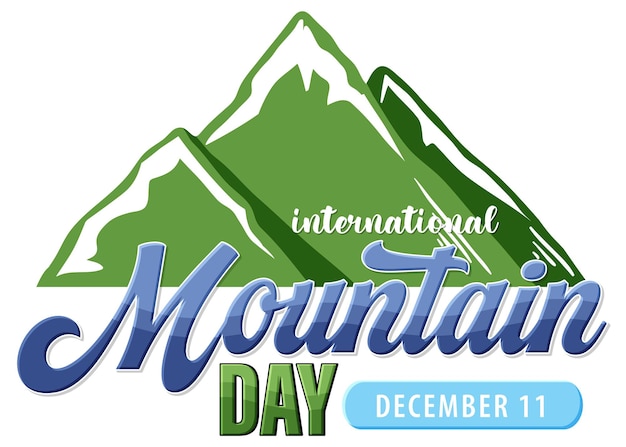 Banner-design zum internationalen bergtag