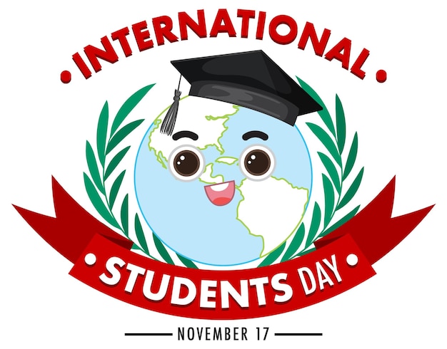 Banner-design zum internationalen studententag