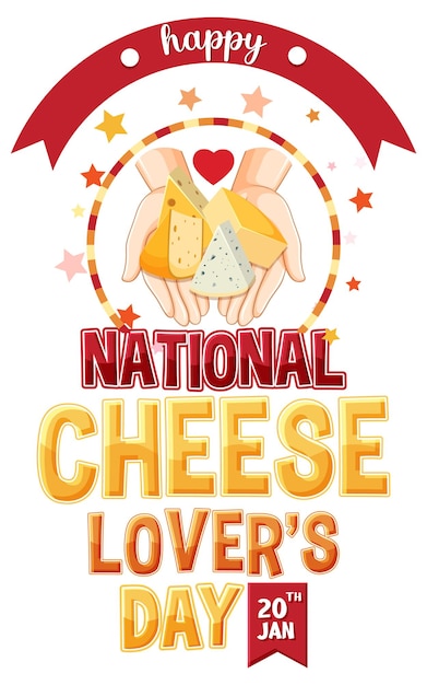 Kostenloser Vektor banner-design zum nationalen tag der käseliebhaber
