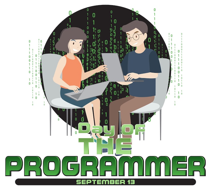 Kostenlose Vektor banner-design zum tag der programmierer