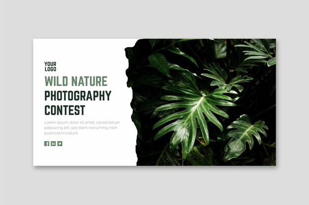 Banner-Web-Vorlage für den Wettbewerb der wilden Naturfotografie