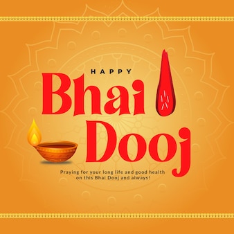 Bannerdesign der glücklichen indischen festivalvorlage bhai dooj