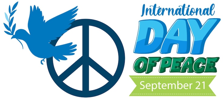 Kostenlose Vektor bannerdesign zum internationalen tag des friedens