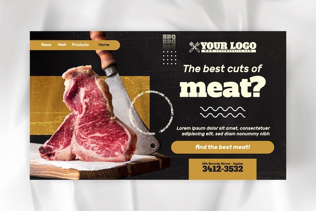 Barbecue landing page vorlage