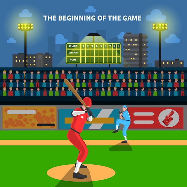 Baseball-Spiel-Illustration