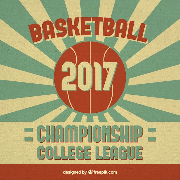 Basketball 2017 Retro-Hintergrund
