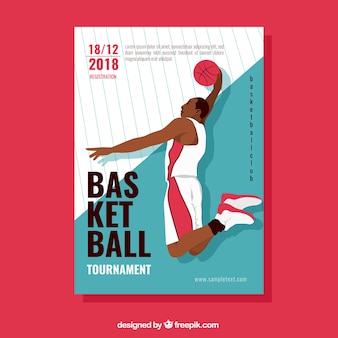 Basketball-spieler-broschüre