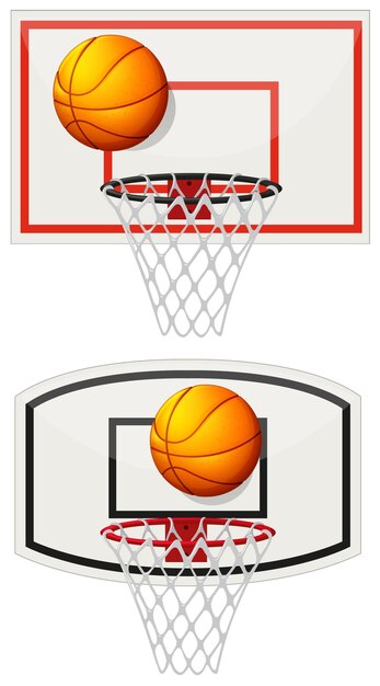 Basketballgeräte mit Ball und Netz