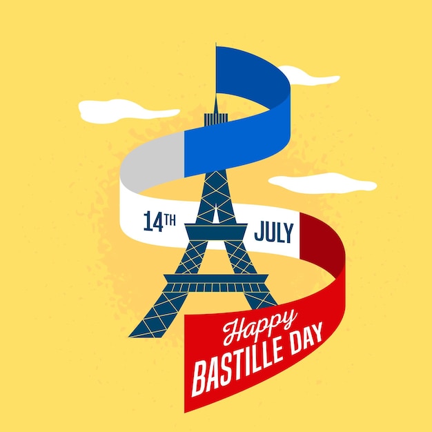 Bastille tag illustration cocnept