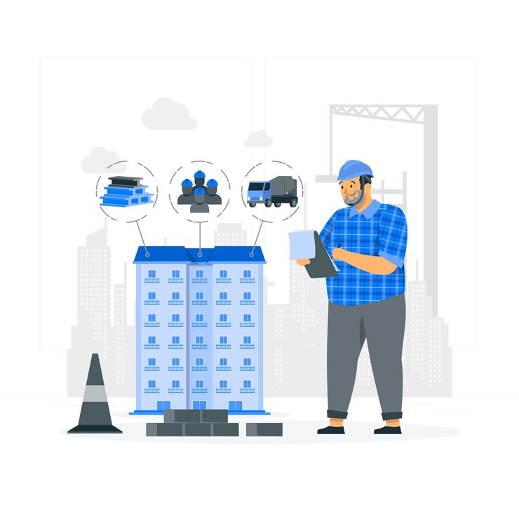 Kostenlose Vektor baukostenkonzept illustration
