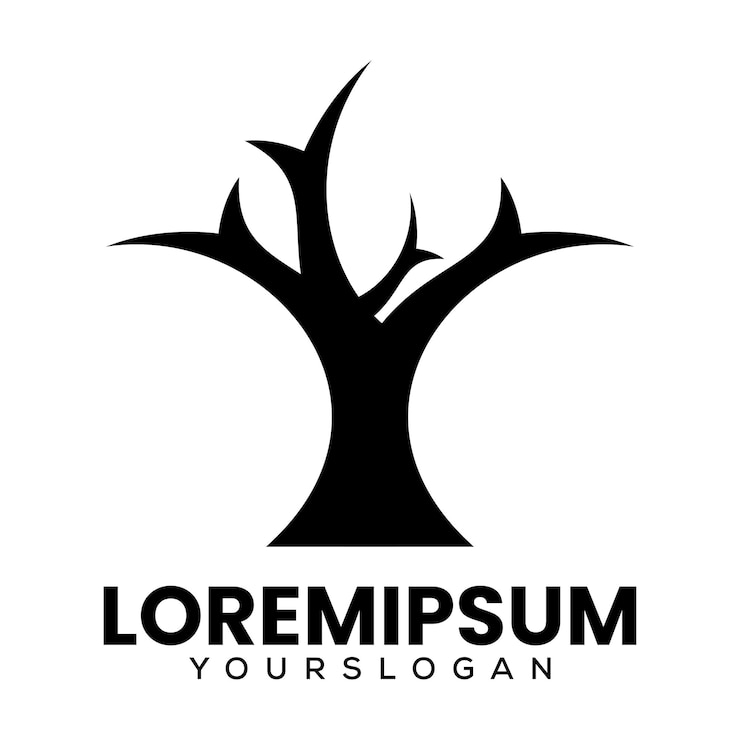 Kostenlose Vektor baum-logo-design-vektor-vorlage
