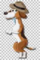 Kostenloser Vektor beagle-hund-cartoon-figur