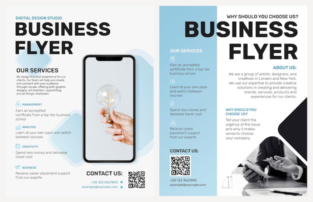 Kostenloser Vektor bearbeitbare business-flyer-vorlage firmenvorstellung