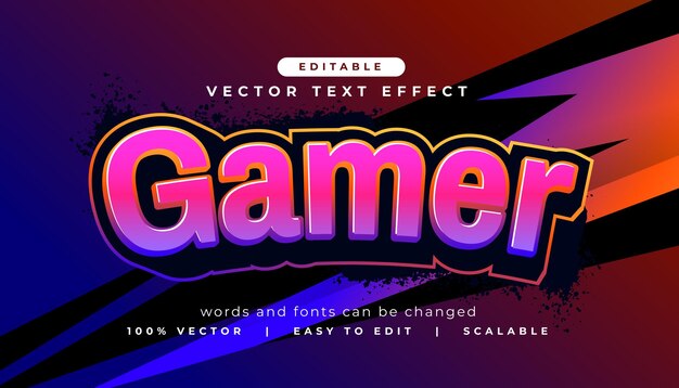 bearbeitbare Gamer-Buchstaben-Text-Effekt-Stil