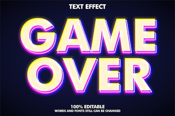 Kostenlose Vektor bearbeitbarer glitch-texteffekt im modernen textstil
