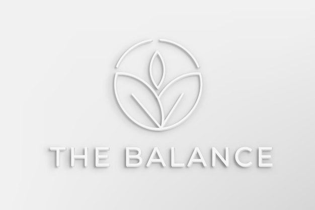 Bearbeitbarer Spa-Business-Logo-Vektor mit dem Balance-Text