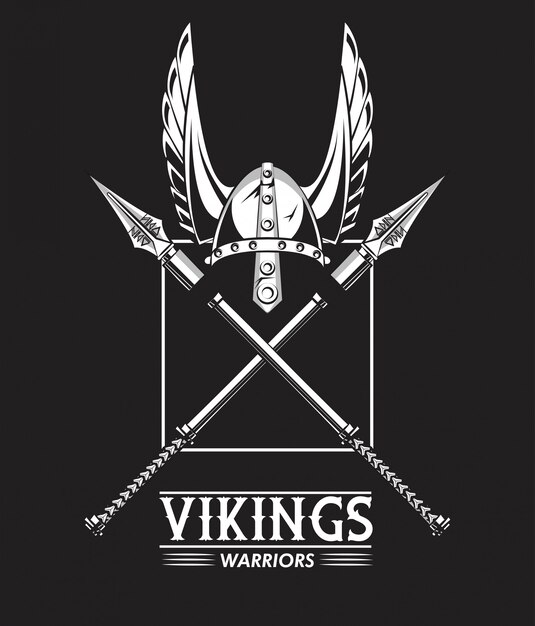 Bedrucktes T-Shirt der Wikinger-Krieger