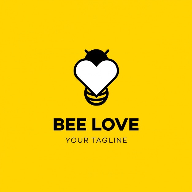 Kostenlose Vektor bee-logo-vorlage