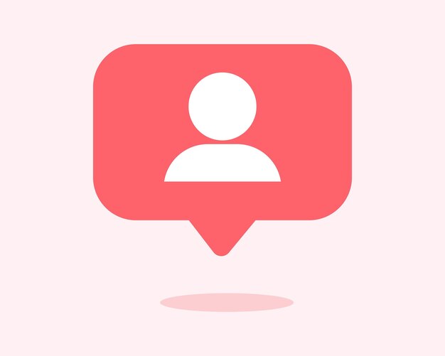 Benutzer-Follower-Symbole Social-Media-Benachrichtigungssymbol in Sprechblasen-Vektorillustration
