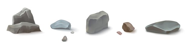 Bergfelsen Steine Kiesel oder Felsbrocken gesetzt