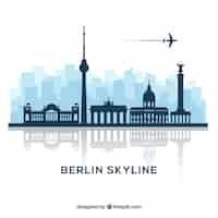 Kostenloser Vektor berliner skyline design