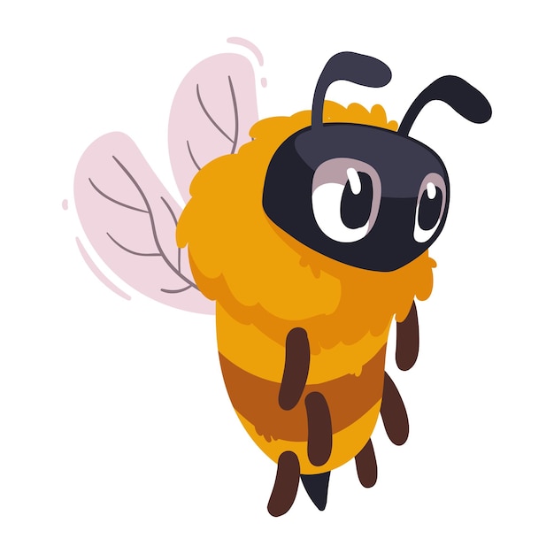 Biene fliegender tierfrühlingscharakter